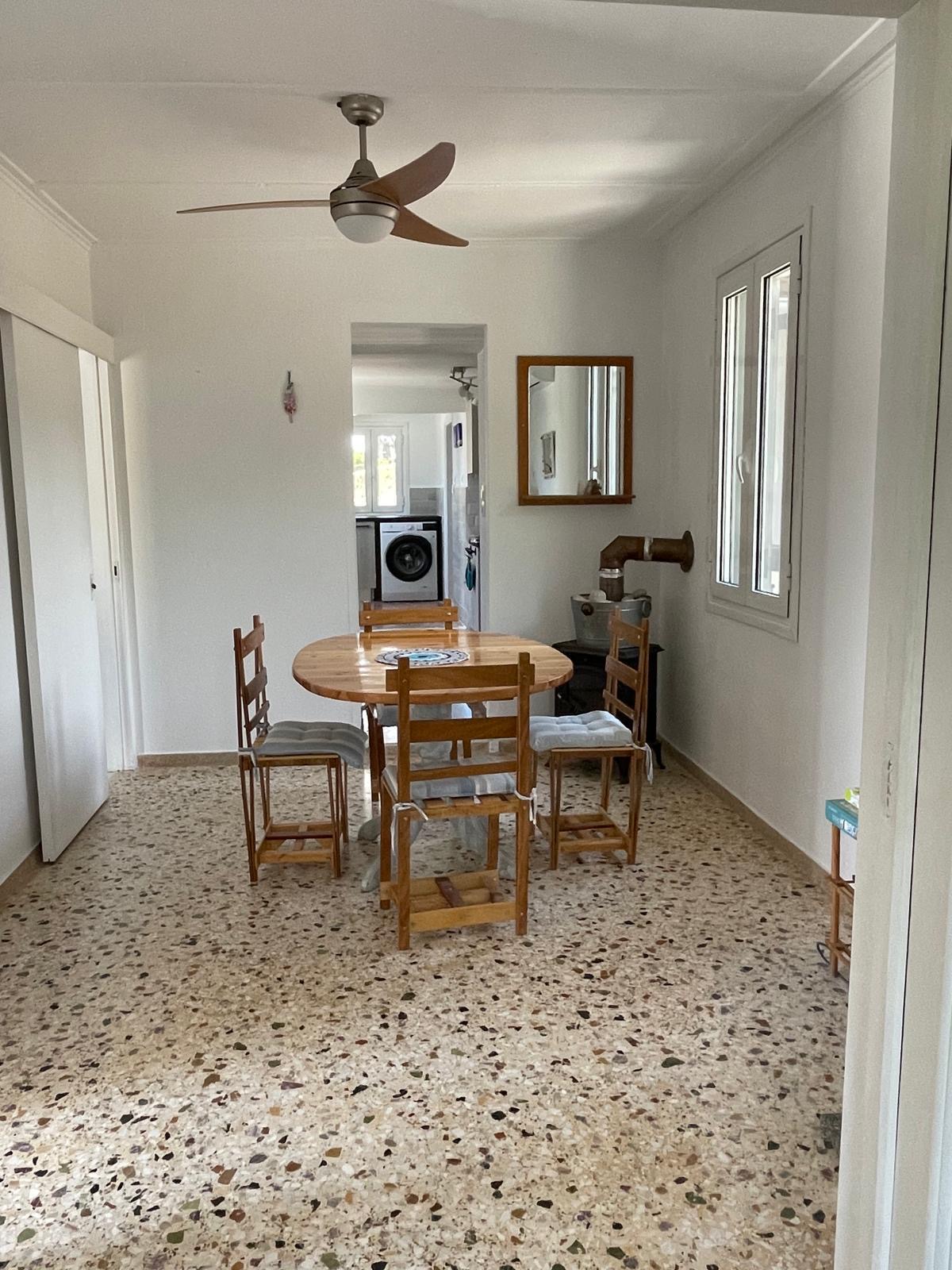 Dining area with terrazzo floors